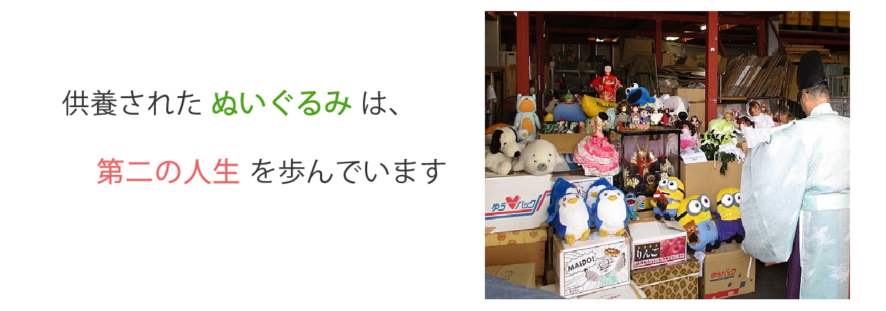 供養されたぬいぐるみ達は第２の人生を歩んでいます。