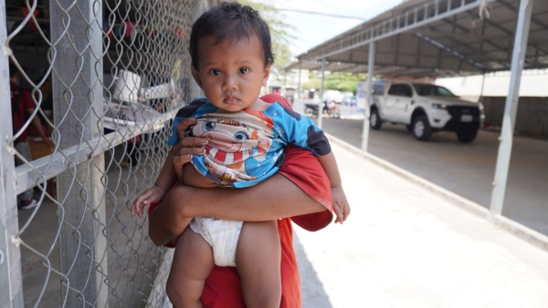 弟も見学しています