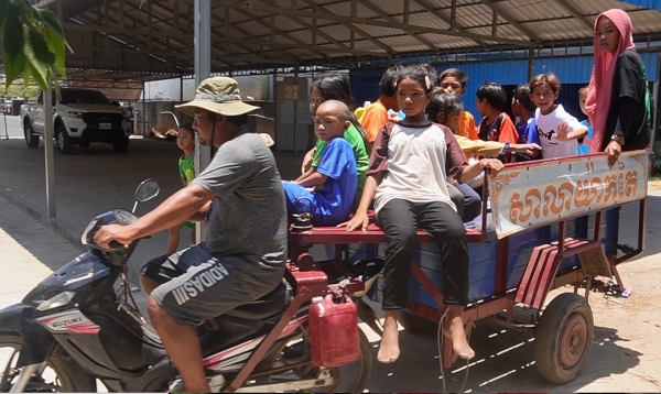 荷台にぎっしりで帰宅