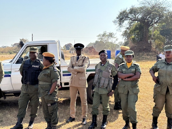 世界難民の日 in ザンビア その４ 世界難民の日2024の会場の警備にあたった人たちです