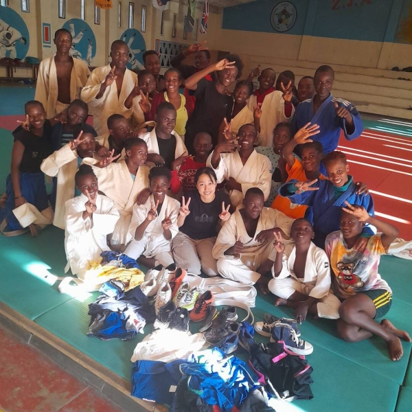 柔道着を寄付した<br class=sp_only>ザンビアの子供達です