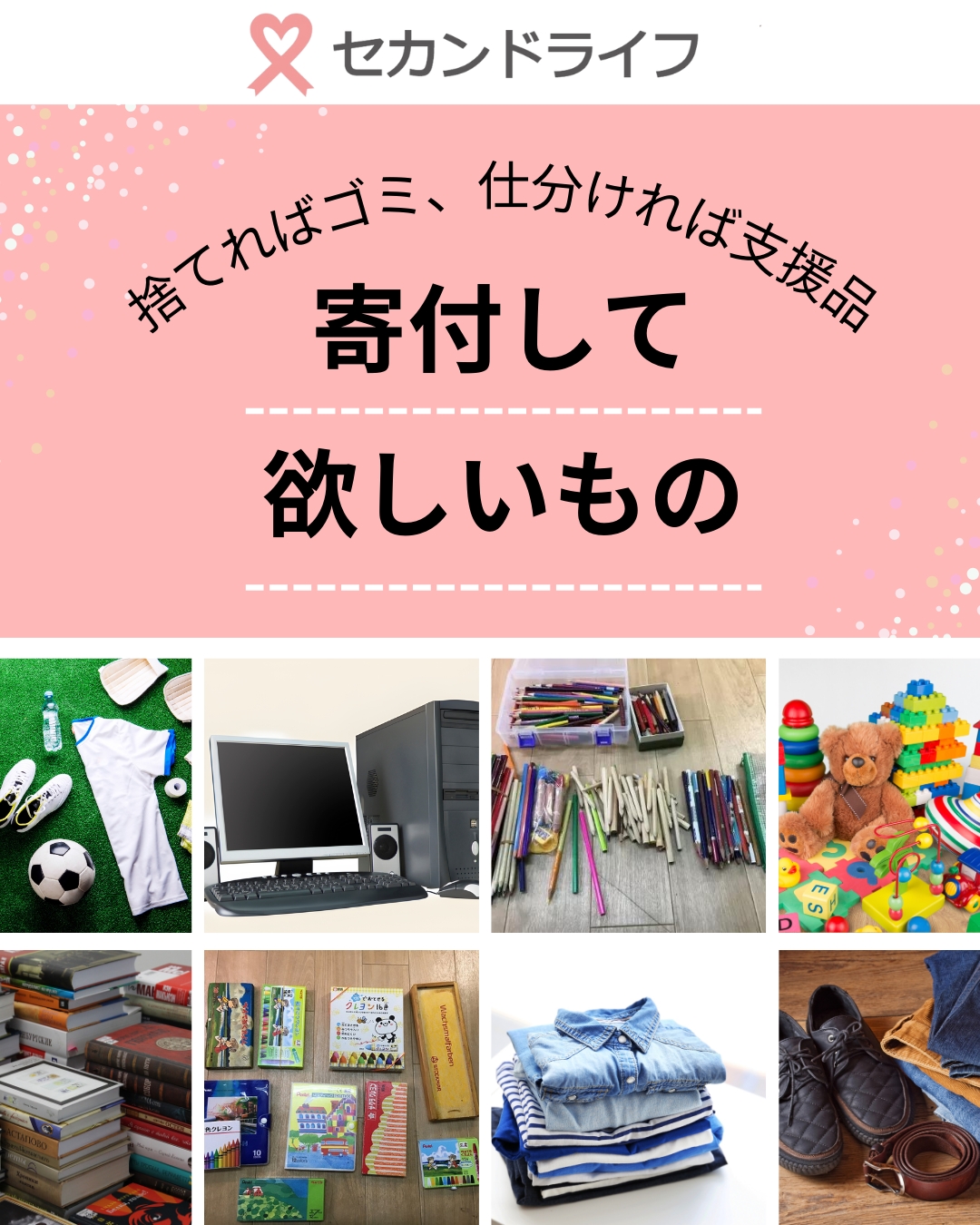 寄付して欲しいものを説明いたします