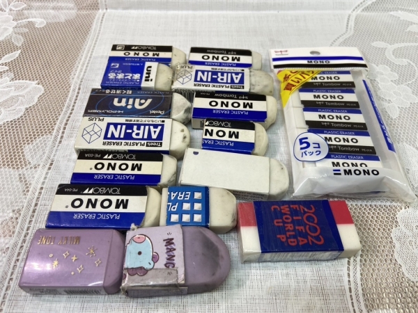 日本から送った消しゴムです。クラスに2?3個しかありませんでした