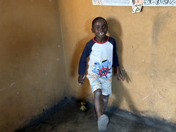 それでも楽しそうです。サッカー大好きです。