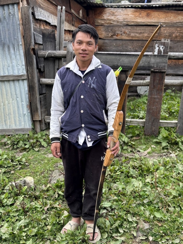 弓矢は、村の娯楽の１つです<br class=sp_only>本格的ですごく力が要ります