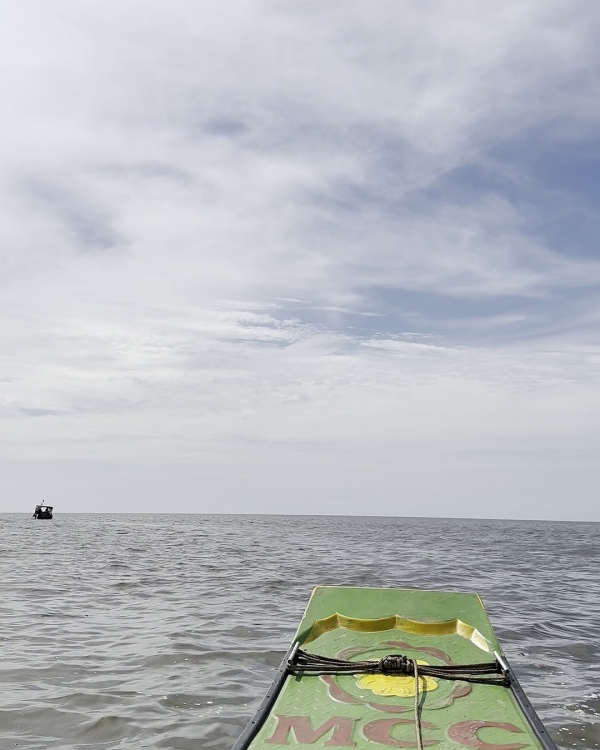 トンレサップ湖はとても広く<br class=sp_only>３６０度水平線しか見えません