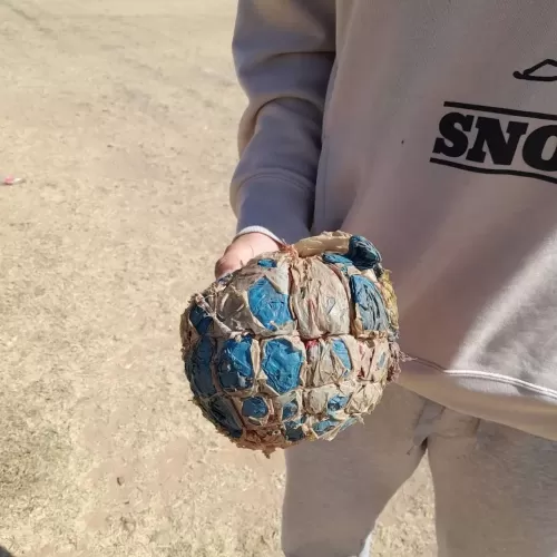 手作りのサッカーボール