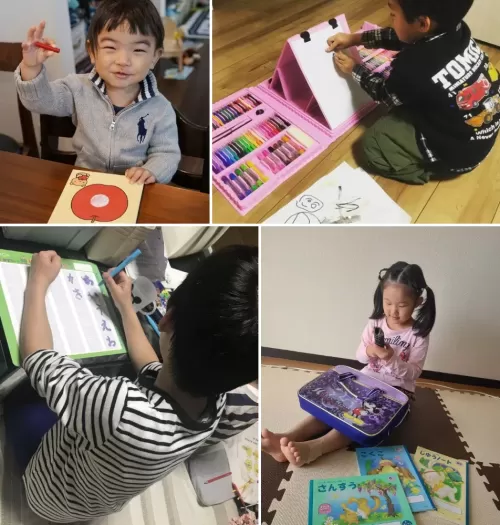 SNS経由で、日本の子供たちにも、鉛筆やノートをプレゼントしています