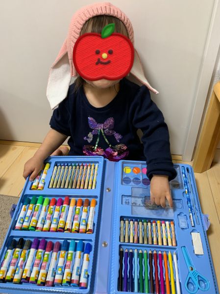 色んな文房具のアートセット