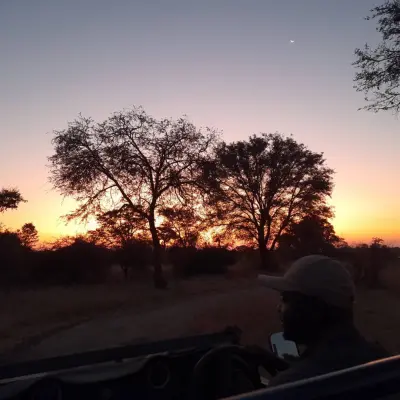 アフリカ大陸ザンビアの美しい夕日